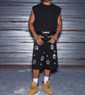 Shorts en jean STRASS