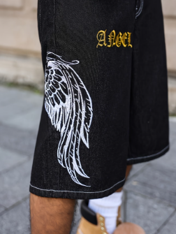 Shorts en jean façon hip-hop amples