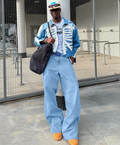 Pantalon ample bas évasif
