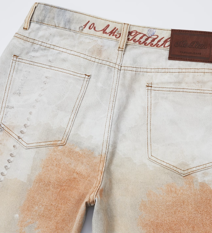 DENIM imprimé numérique vintage